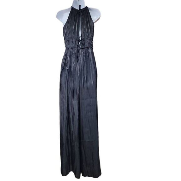Sugar Lips Women's Size Large Black Maddie Halter Wide Leg Jumpsuit - Picture 4 of 12